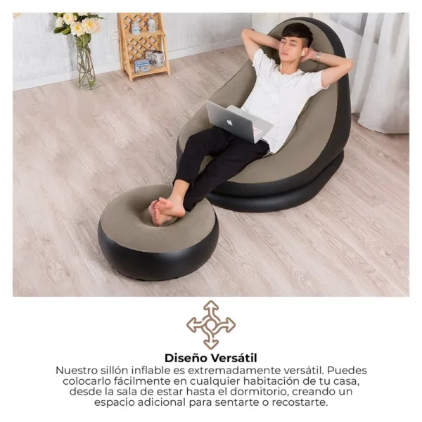 Sofá Inflable Reclinable Comodo Portatil