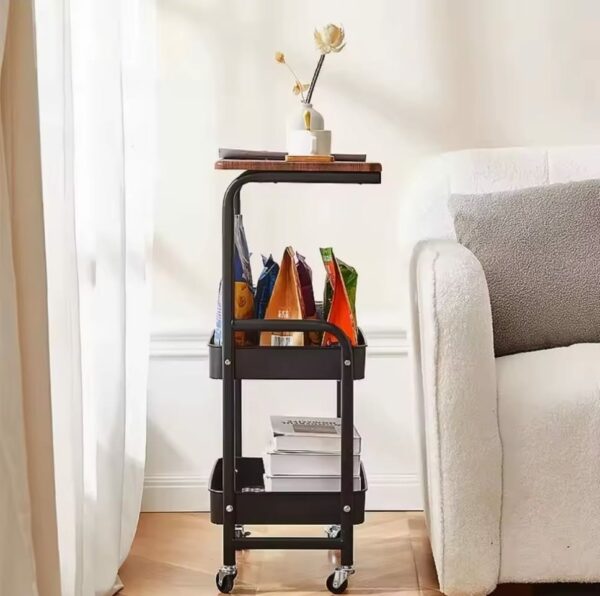 Carrito Organizador Utilitario De 3 Niveles Con Mesa
