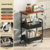 Carrito Organizador Utilitario De 3 Niveles Con Mesa