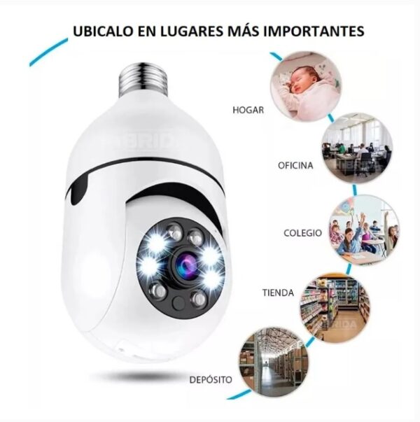 Foco Cámara de Seguridad Inteligente Con Altavoz