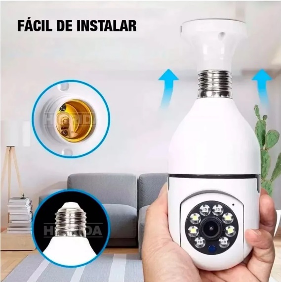 Foco Cámara de Seguridad Inteligente Con Altavoz