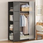 Ropero Elegante 2 Cuerpos con Puerta - 162x88.5x44.5 cm