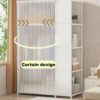 Ropero Elegante 2 Cuerpos con Puerta - 162x88.5x44.5 cm