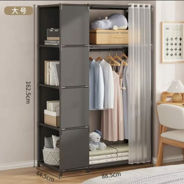 Ropero Elegante 2 Cuerpos con Puerta - 162x88.5x44.5 cm