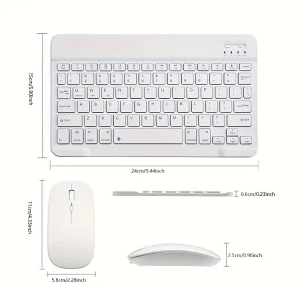 Kit Teclado Mouse Inalámbrico Para Celular Laptop Tablet Pc