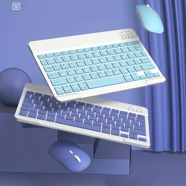 Kit Teclado Mouse Inalámbrico Para Celular Laptop Tablet Pc